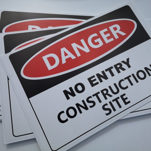 Corflute-DANGER_No Entry Construction Site