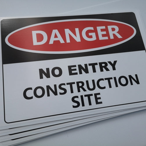 Corflute-DANGER_No Entry Construction Site